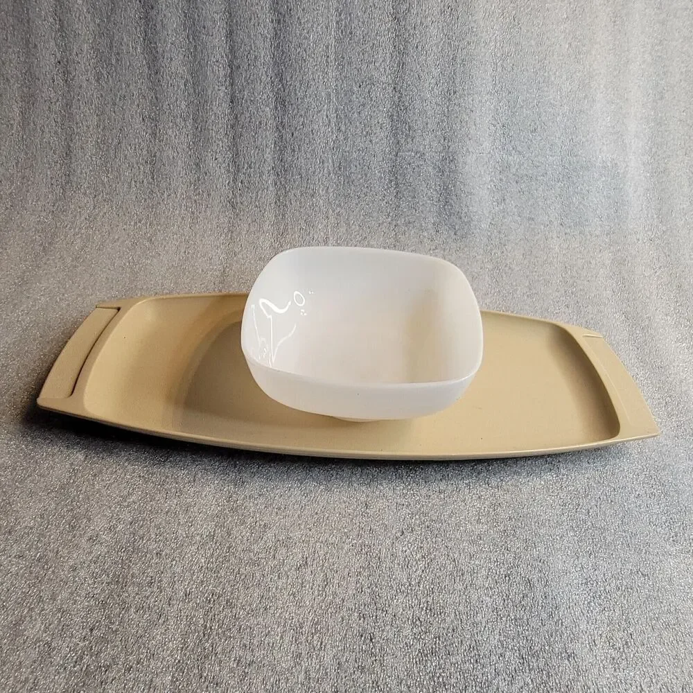 Vintage Tupperware Serv-Ette‎ Relish Tray and Dip Bowl